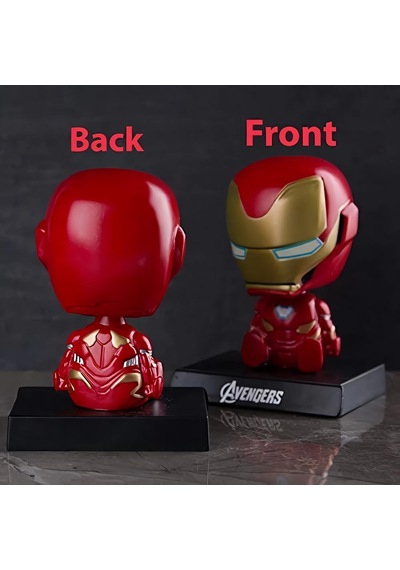 Süper Mario Kardeşler Mario Anime Sallanan Kafalı Figür Biblo Telefon Tutucu Dekoratif Masa Süsü Iron Man