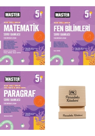 Okyanus Yayınları 5. Sınıf Master Matematik Fen Ve Türkçe Soru Bankası 3lü Set + Telefon Standı
