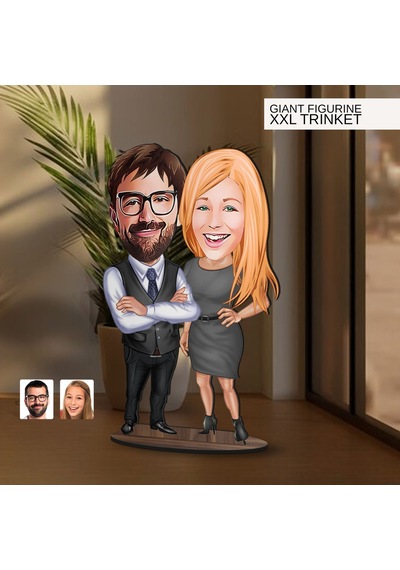 Bk Gift Kişiye Özel Sevgililer Karikatürlü Büyük Boy Ahşap Biblo-100, Arkadaşa Hediye , Sevgiliye Hediye, Kişiye Özel Biblolar Kobitmeyen137601 Bk Gif
