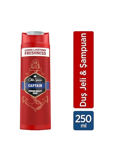 Old Spice Captain Erkek Duş Jeli Ve Şampuan 250 Ml Acai Üzümü