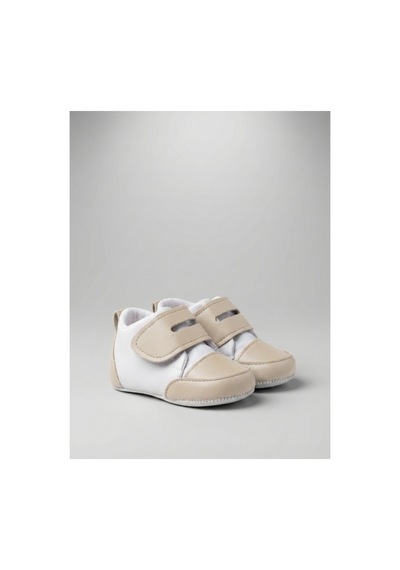 Pufien Bebek Ayakkabısı, Sneaker İlk Adım Ayakkabı, Bebek Patik, Cırt Cırtlı Bej