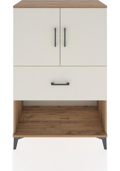 Hyperion Dolap 2 Raflı Tek Çekmeceli 2 Kapaklı 88x44x134 Çam-aytaşı Atlas Çam