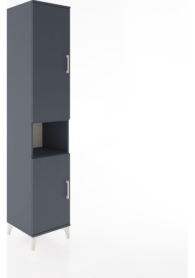 Hyperion Dolap 5 Raflı 2 Kapaklı 44x44x221 Antrasit-antrasit Antrasit