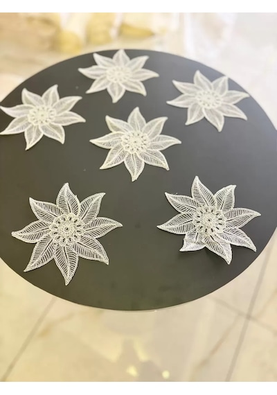 6'lı Dantel Kahve Sunumluğu 15x15 Cm Asorti Desenli Şık Bardak Altlığı Ckhmtgscp1mqchy75wn Diğer