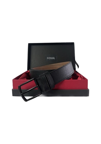 Fossil Siyah Suni Deri 4 Cm Erkek Kemeri-130cm Siyah