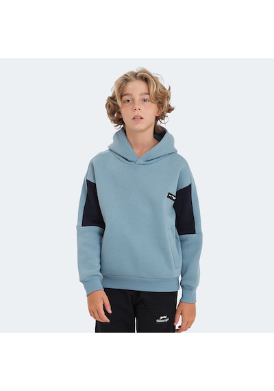 Slazenger LAYNE Çocuk Kapüşonlu Cepli Mavi / Lacivert Sweatshirt