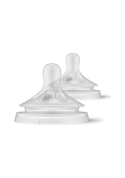 Philips Avent Natural Response 2'li Biberon Emziği, 1 Numara, 0 Ay+ Beyaz