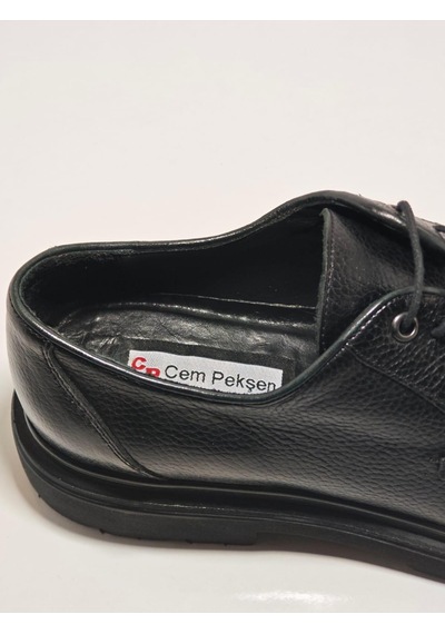 Cem Pekşen Blackheart 2525 Siyah Deri Erkek Günlük Casual Ayakkabı Siyah