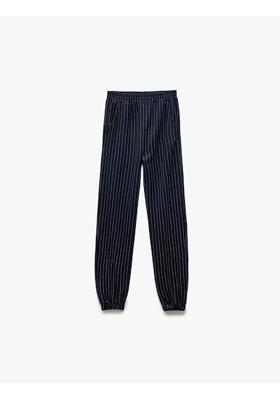 Koton Çizgili Cepli Viskon Beli Lastikli Jogger Pantolon Lacivert Çizgili 6wkg40008ak 7s2 Koton Çizgili Cepli Viskon Beli Lastikli Jogger Pantolon Lacivert Çizgili 6wkg40008ak 7s2