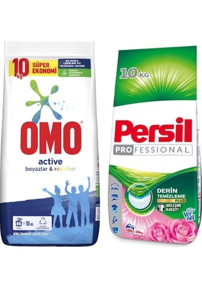 Omo Matik 10 Kg + Persil Matik Gülün Büyüsü 10 Kg