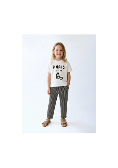 Poala Kids Unisex Paris Atelier Takım Siyah - Beyaz