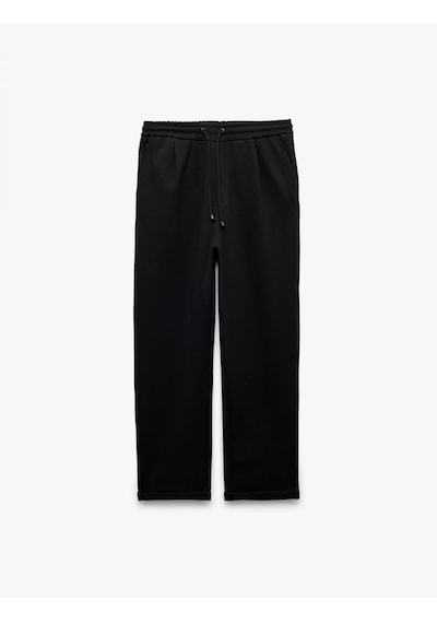 Koton Beli Bağcıklı Cepli Katlamalı Paça Pantolon Görünümlü Eşofman Altı Siyah 6wam40017mk Siyah Koton Beli Bağcıklı Cepli Katlamalı Paça Pantolon Görünümlü Eşofman Altı Siyah 6wam40017mk Siyah