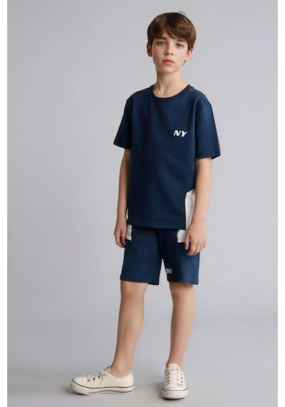 Defacto Sweatshirt Kumaşı 2li Takım Erkek Çocuk H0251a826smnv147 Lacivert-nv147