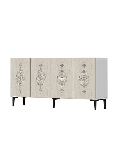 Ka1529 Hüma Konsol Ve Tv Sehpası 150cm Beyaz-traverten