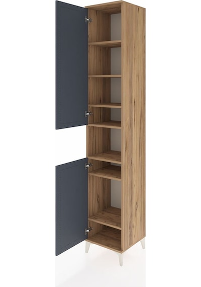 Hyperion Dolap 7 Raflı 2 Kapaklı 44x44x243 Çam-antrasit Çam Hyperion Dolap 7 Raflı 2 Kapaklı 44x44x243 Çam-antrasit Çam