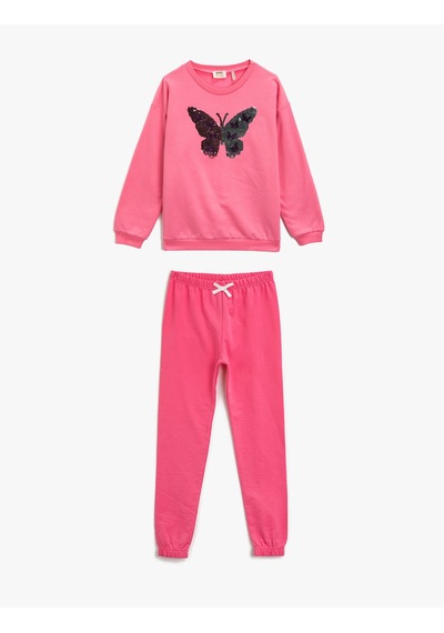 Koton Pamuklu Beli Lastikli Basic Eşofman Altı Pembe 1ykg47486ok