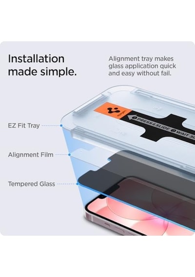 Apple İphone 17e / 16e / 14 / 13 Pro / 13 İle Uyumlu Hayalet Cam Ekran Koruyucu Kolay Kurulum Glas.tr Ez Fit Privacy Hd 2 Adet - Agl03388