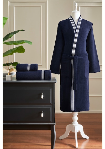 Wonder Maskülen Kimono Bornoz S/m Lacivert