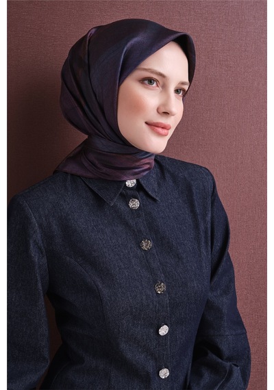 Armine Sura İpek Eşarp 2026-2027 - Sonbahar Kış-asm9618 Mor