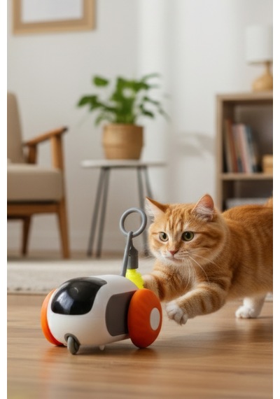 Hareketli Kedi Oyuncak Arabası Uzaktan Kumandalı, Şarjlı, Sensörlü, Akıllı Oyuncak H210