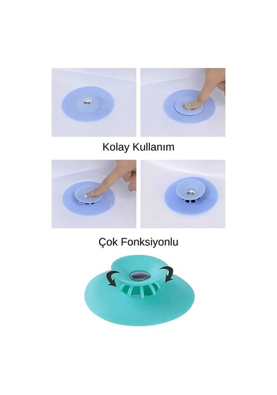Lavabo Ve Küvet Tıkacı Süzgeci Mutfak Banyo Ve Duş Gider Koku Önleyici Kıl Atık Tutucu Gider Tıpası Diğer