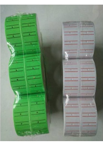 Fiyat Makinası Etiketi 24 Rulo Adetli Paket Beyaz 12 Rulo 12 Yeş