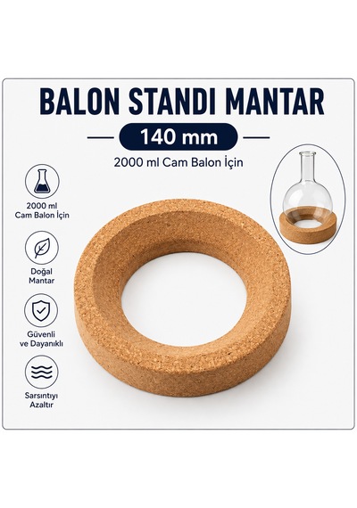 Balon Standı Mantar - 140 Mm - 2000 Ml Cam Balon İçin