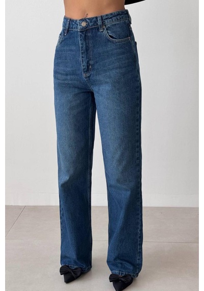 Lacarino 7714 W.leg Kadın Jean Pantolon Dark Blue