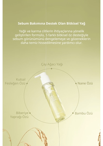Midha Rice Bran & Tea Tree Sebum Dengeleyen Arındırıcı Makyaj Temizleme Yağı 150 ML