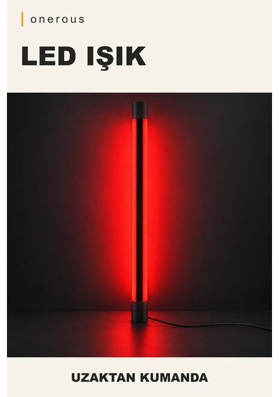 Onerous Led Işık, Uzaktan Kumandalı, Yapışkanlı Kırmızı
