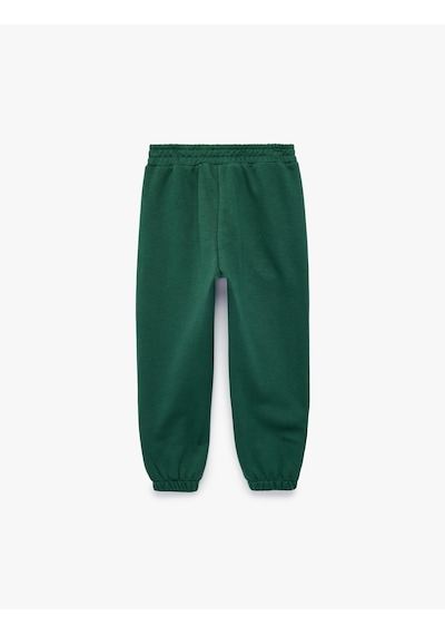Koton Pamuklu Cep Detaylı Beli Lastikli Oversize Jogger Eşofman Altı Yeşil 7wmb40043tk