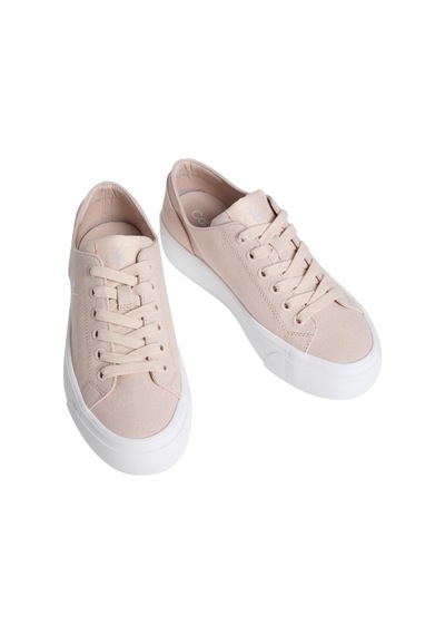 Calvin Klein Kadın Vulc Flatform Low Canvas Mg Pudra Sneaker-13898
