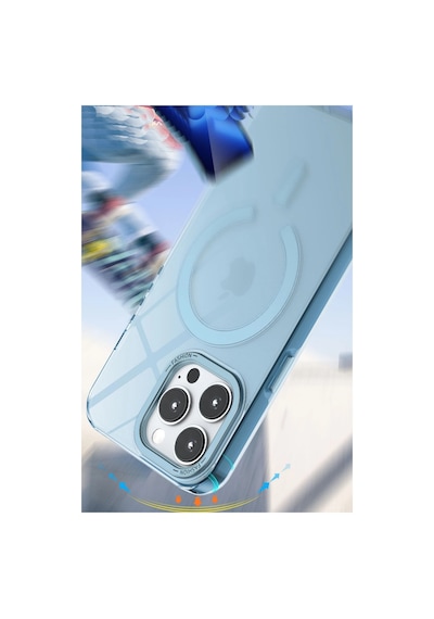 Apple İphone 14 Pro Max Kılıf Troy Magsafe Kapak - Mor