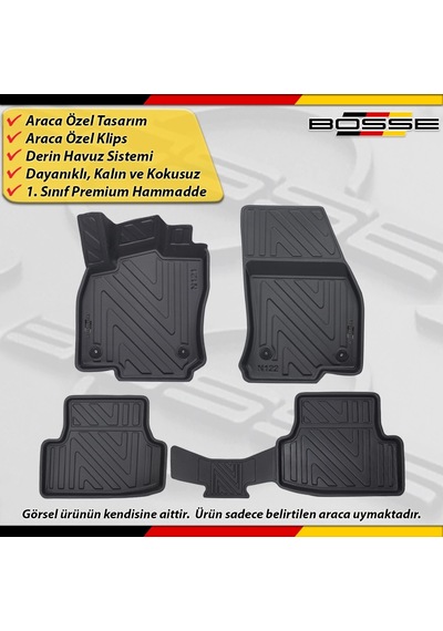 Skoda Octavia Paspas Araca Özel Hb / Sedan 1z/a5 Paspas 2005 2012 Derin Havuzlu Paspas Serisi