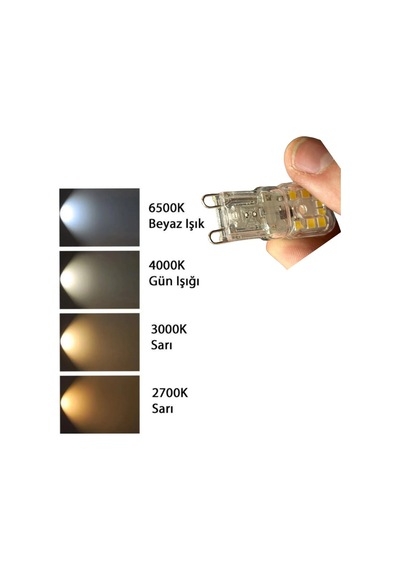 6 Adet Osaka 3w Beyaz Işık 6500k Dim Edilebilir G9 Duylu Led Kapsül Ampul