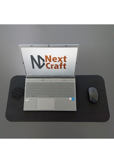 Keçe Bilgisayar Mouse Pedi Masa Üstü Düzenleyici Mat 70x32 Cm Siyah Ok