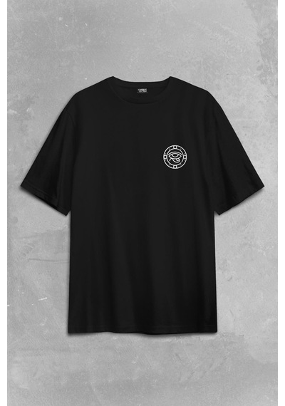 The Eye Of Ra Antik Mısır Ra'ın Gözü Baskılı Unisex Oversize Siyah Tişört 001