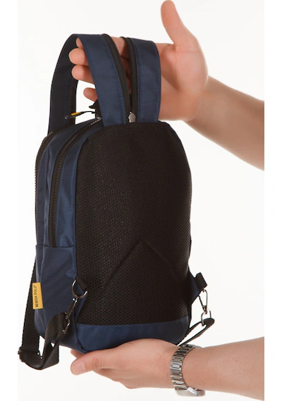Newish Polo Newısh Polo Accessorıes Unisex Impertex Kumaş Suya Dayanaklı Omuz Ve Mini Sırt Çantası Lacivert - Erkek Bel Çantası Lacivert - Siyah