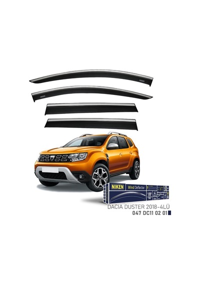Dacia Duster Niken Kromlu Cam Rüzgarlığı 4lü Set 2018 ve Üstü