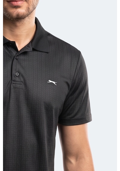 Slazenger Robles Erkek Polo Yaka Siyah Tişört