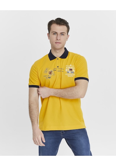 AR-MA Arma Erkek Likralı Pike Polo Yaka Tişört Y27374308801 Sarı