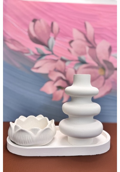 Bernami Mumluk Şamdanpinterest Tealight Mumluk, Vazo Ve Tepsi Seti - Modern Minimal Tasarım, Şık Ev Ve Ofis Aksesuarı Diğer