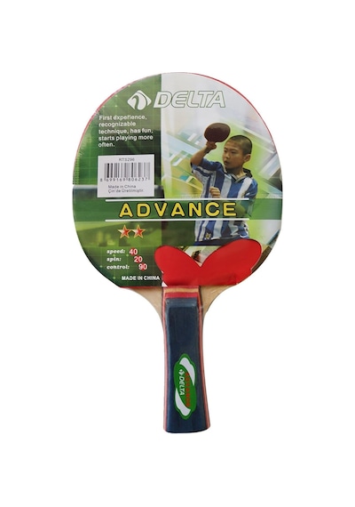 Delta Unisex Advance Masa Tenisi Raketi Siyah Kırmızı Pinpon Raketi