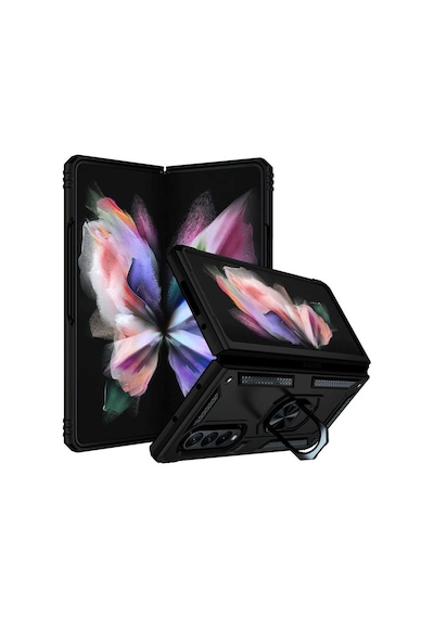 Zore Galaxy Z Fold 3 Kılıf Ogaa Vega Kapak - Siyah