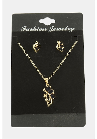 Yusufçuk Zirkon Taşlı Set Kolye Çok Renkli 54547980