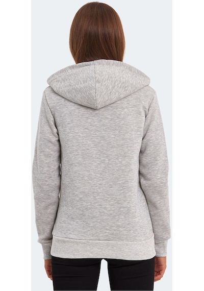 Slazenger KESHIAN IN Kadın Kapüşonlu Cepli Gri Sweatshirt