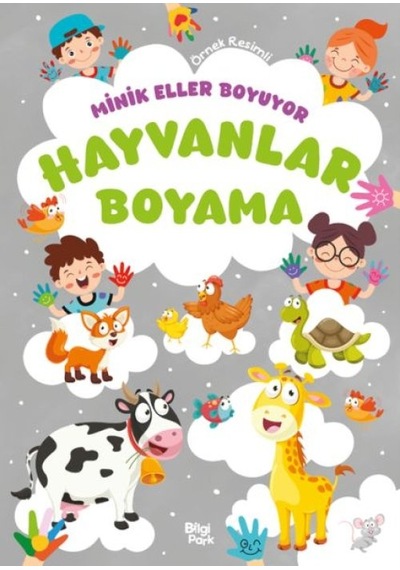 Minik Eller Boyuyor Hayvanlar Boyama Kitabı Örnek Resimli - Yqbx-714362
