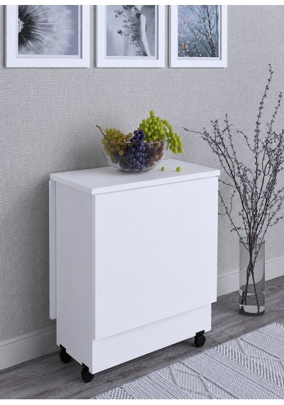 Braun Yemek Masası Çok Amaçlı Açılır Katlanır Beyaz