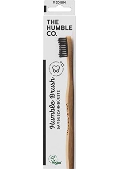 - Humble Brush Bambu Diş Fırçası Siyah Orta Kıllar Biyobozunur, Çevre Dostu, Günlük Ağız Bakımınız İçin Vegan, Diş Hekimi Onaylı 1 Paket