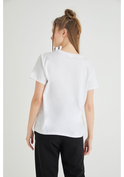Hello Kitty Lisanslı Baskılı Basic T-shirt Relaxed Pamuk Renkli